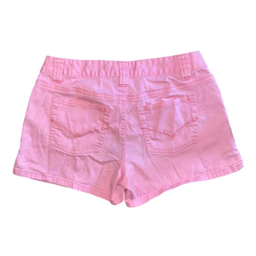 Vintage So Low Rise Jean Shorts Pink Denim Size 3 Trendy Trashy Y2k Summer - Picture 2 of 3